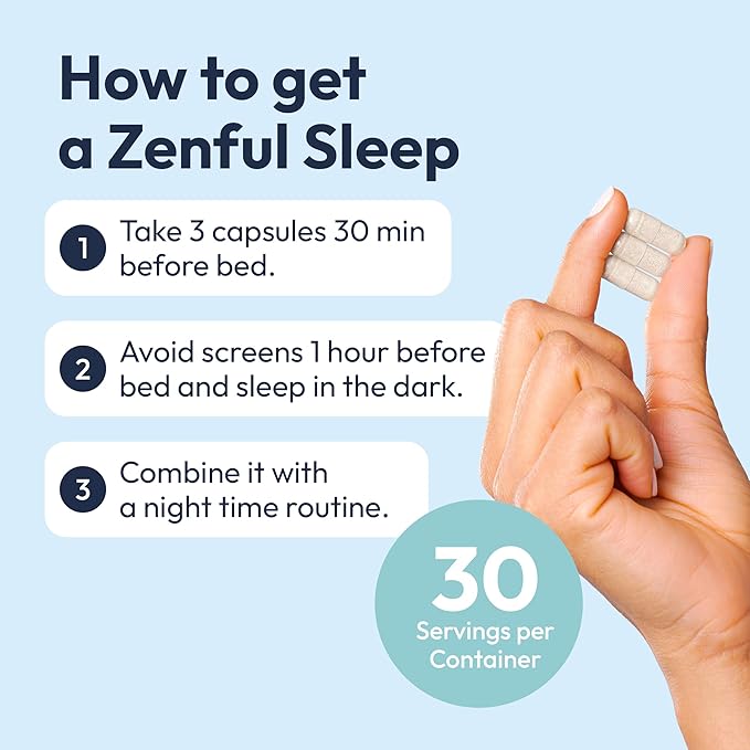 Daily Energy + Nighttime Sleep Bundle | Daily Boost 3-in-1 Energy Focus &amp Metabolism + Zenful Sleep Melatonin-Free Stress &amp Sleep Support | 180 Capsules