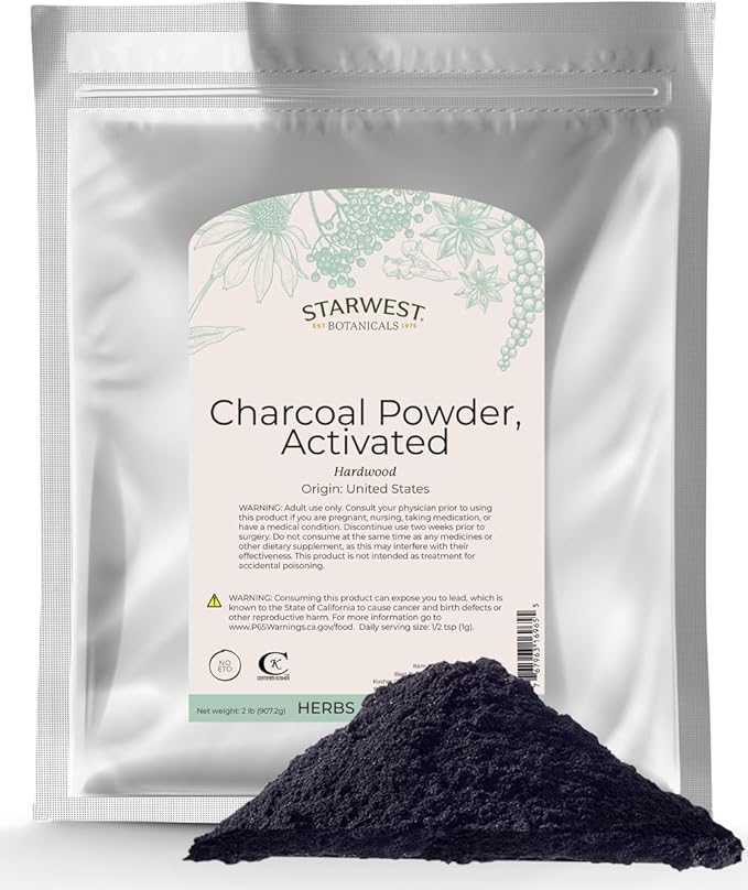 Starwest Botanicals Activated Charcoal Powder 2 Pounds