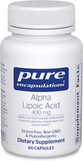 Pure Encapsulations Alpha Lipoic Acid 400 mg | ALA Supplement for Liver Support Antioxidants Nerve and Cardiovascular Health Free Radicals and Carbohydrate Support* | 60 Capsules