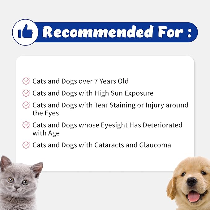 Eye Guardian for Cats and Dogs - Supports Eye Health Tear Staining Allergy and Wound (117g) with MaquiBright (Normal Weight)
