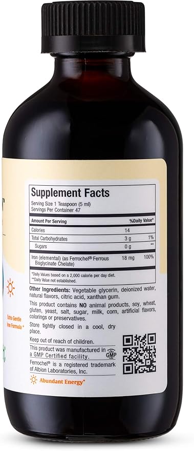 Maxi Health Liquid Iron Natural Fruit Punch 8 Fl Oz