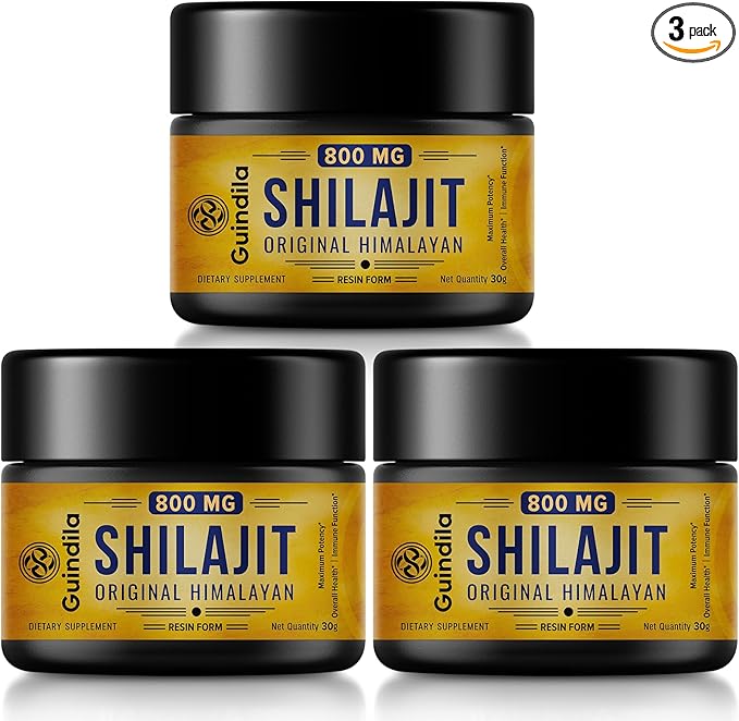 800mg Shilajit Supplement-Shilajit Pure Himalayan Organic Shilajit Resin with Maximum PotencyOriginal from Himalayan with 85+Trace Minerals &amp Fulvic Acid for Focus &amp EnergyImmunity3 Packs