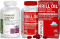 Bronson Turmeric Curcumin with BioPerine High Potency Premium Joint Support + Bronson Antarctic Krill Oil 1000 mg with Omega-3s EPA DHA