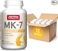 Jarrow Formulas MK-7 90mcg-Bioactive Form of VIT K2-60 Servings(Softgels)-for Bone &amp CV Health-VIT K2 MK-7 Dietary Supp-K2 VIT Supp MK-7-Gluten Free12 Pack