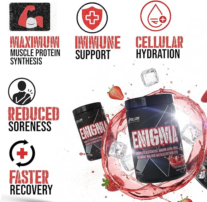 Apollon Nutrition Enigma – Complete EAA + BCAA Recovery Matrix | 23.5g Total Aminos 5g Leucine | Glutamine + Electrolytes | 40 Servings (40 Serving Paloma)