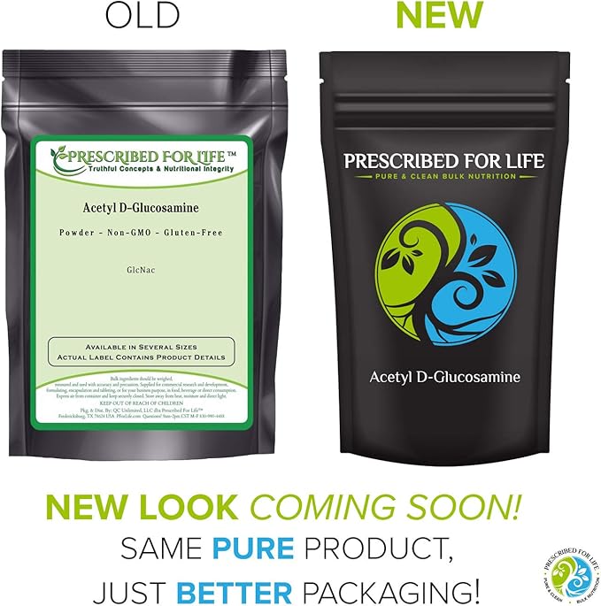 Prescribed For Life Acetyl D Glucosamine Powder Monosaccharide Derivative of Glucose (GlcNAc) (10kg / 22lb)