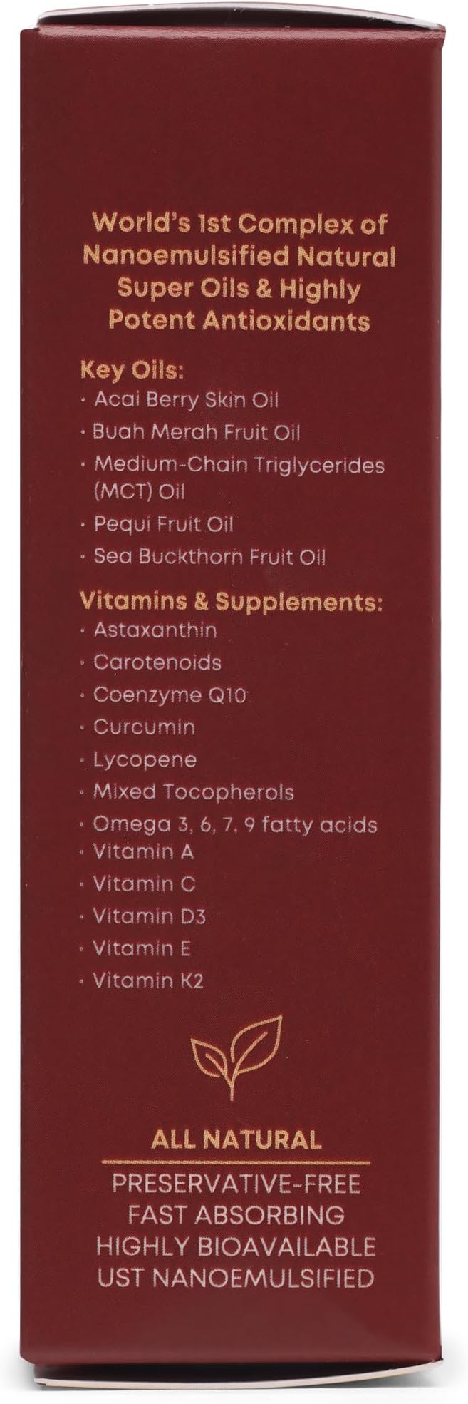 Super Antioxidant Oil Complex Oral NanoSpray – Nanoemulsified Natural Super Oils with Vitamins A C D3 E Omega 3 6 9 &amp CoQ10 – All In One Natural Vitamin – Strawberry Flavor 30ml