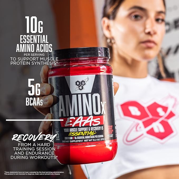 BSN Amino X EAAs Muscle Recovery &amp Endurance 10g Essential Amino Acids 5g BCAAs Zero Sugar Caffeine Free Watermelon Splash 13.2oz 25 Servings