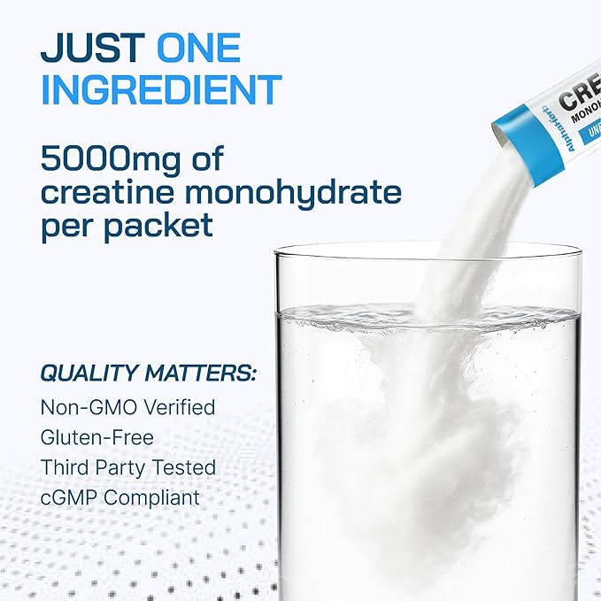 Creatine Monohydrate Powder – Creapure® German-Sourced Unflavoured 30 Stick Creatine Packs 5000mg Each | No Sugar No Fillers Gluten-Free
