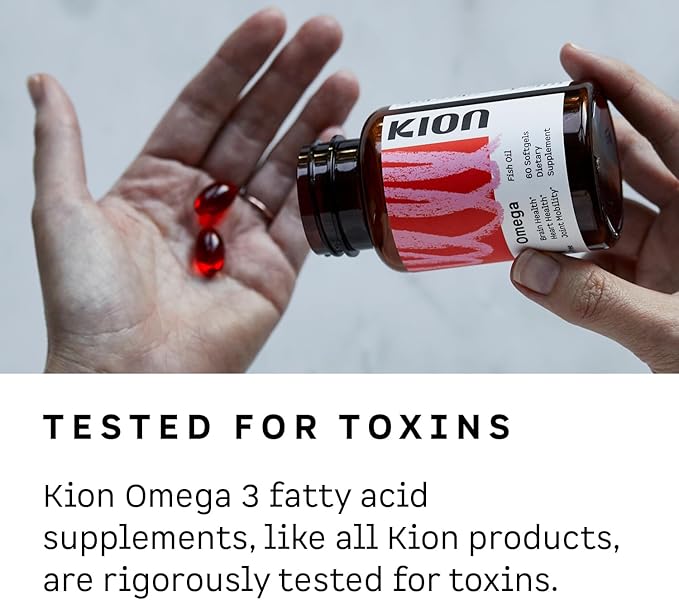 Kion Omega - Omega 3 Fatty Acid Supplements - DHA Supplements - Mini Fish Oil Softgels - Omega 3 DHA EPA Fish Oil Pills - Fish Oil 1000 mg - 30 Servings