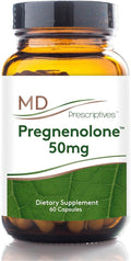 MD Prescriptives Pregnenolone - Vegan Formula for Hormone Health - Hormone Support Supplement &amp Energy for Adults - 60 Vegetarian Capsules (50mg)