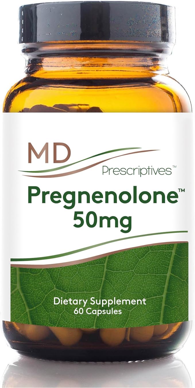 MD Prescriptives Pregnenolone - Vegan Formula for Hormone Health - Hormone Support Supplement &amp Energy for Adults - 60 Vegetarian Capsules (50mg)