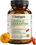 Lutein 20 mg with Zeaxanthin Liquid Filled Organic Capsules Eye Health Supplements Support Vision Health Gluten Free Soy Free (60ct)