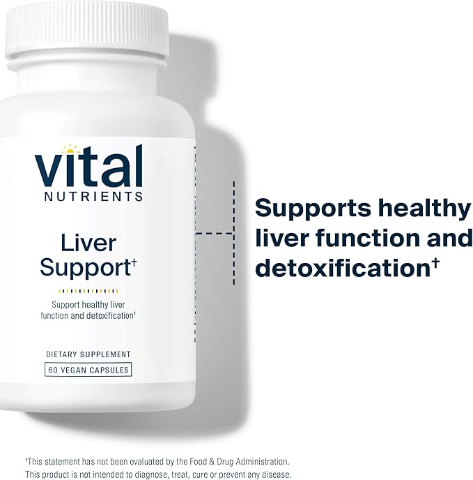 Vital Nutrients Liver Support Milk Thistle and Curcumin - Vegan Supplement - Herbal Combination to Support Healthy Liver Function* - Gluten Dairy and Soy Free - 60 Capsules