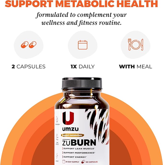 UMZU ZuBurn Energy Support Supplement (30 Day Supply) – Caffeine Mitoburn Capsimax Grains Of Paradise B6 &amp B12 – Energy Supplements For Daily Energy Focus &amp Active Lifestyle Support General