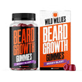 Wild Willies Beard Growth Gummies Supplement for Men - with Biotin &amp 19 Vitamins for Stronger Thicker Facial Hair - 60 Gummies