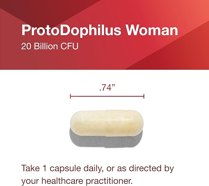 PROTOCOL FOR LIFE BALANCE Proto Dophilus Woman - 20 Billion - Probiotics for Gut Health - Support Vaginal Health &amp Bloating Relief - Vegan &amp Kosher - 50 Veg Capsules