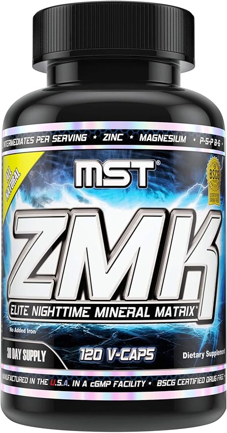 MST ZMK (Zinc &amp Magnesium as Krebs Chelates (as Citrate Fumarate Malate Succinate Alpha-Keto-Glutarate. With Mineral Support Blend &amp Trace Minerals. Support ATP Sleep Muscle Recovery 12
