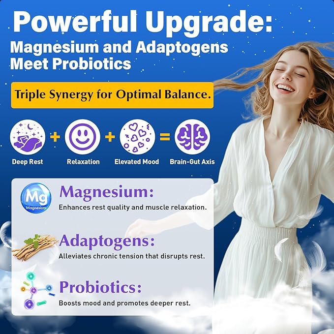 (180 Count) Magnesium Gummies – Magnesium Complex for Kids &amp Adults Magnesium Glycinate Citrate Malate Taurate with 3 Billion CFU Probiotics Ashwagandha D3 B6 Support Mood Rest Calm Mu