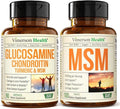 Glucosamine Chondroitin MSM Joint Support Supplement &amp High Potency MSM Supplement (2000mg per Serving) for Cartilage &amp Joint Health
