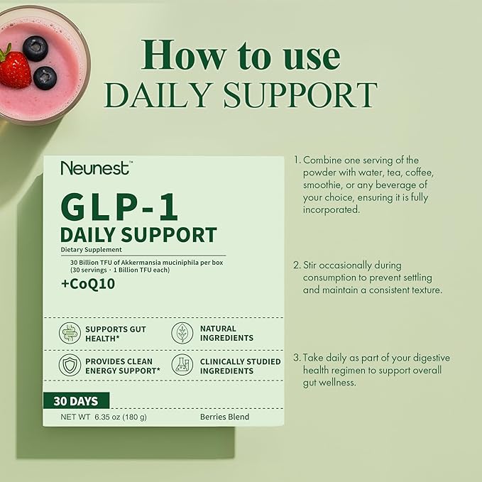 7-in-1 Akkermansia Prebiotic – GLP-1 Supplement for Weight Loss Appetite Suppressant for Women &amp Men with Beet Root CoQ10 Acai | Daily Gut&amp Metabolic Wellness Berry Flavor Stick Packs
