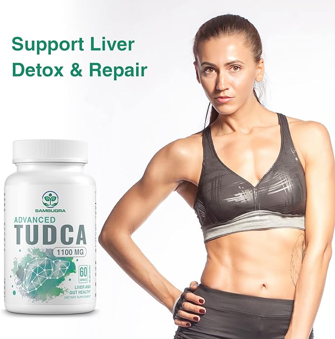 TUDCA Liver Supplements 1100mg 3rd Party Tested Ultra Strength Bile Salt TUDCA Supplement Liver Support for Detox Cleanse and Repair 120 Capsules
