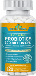 Probiotics 120 Billion CFU-36 Strains + Organic Prebiotics + Natural Whole Food Supplement for Ultimate Gut Health Support- 2 Month Supply 120 Softgels