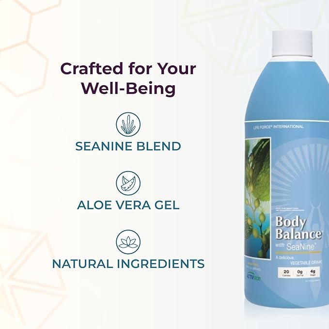 Youngevity Body Balance Land &amp Sea Plant Based Nutrition - Sea Vegetables Kelp Nori Honey Aloe Vera and More - 75+ Nutrients w/Vitamins Minerals Amino Acids - (32 Fl Oz) (1)