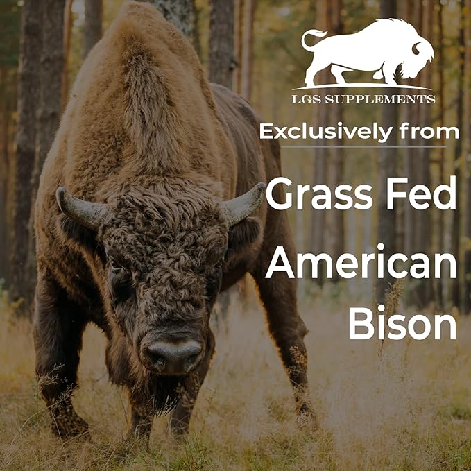 Grass Fed Bison Liver Capsules Supports Energy Production Detoxification Digestion Immunity Natural Iron Non-GMO Freeze Dried Liver Health Supplement 3000mg