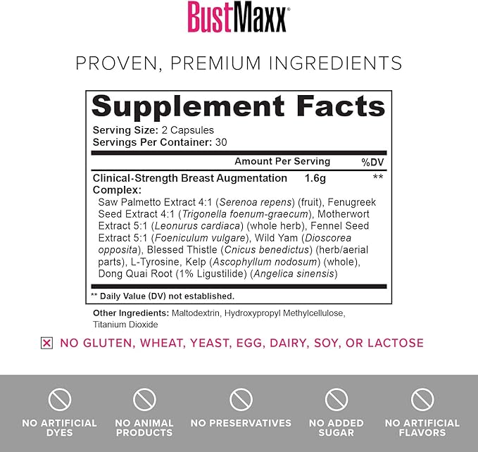 The Most Trusted Breast Enhancement Pills | Natural Breast Enlargement and Female Augmentation Supplement for Breast Growth 60 Capsules
