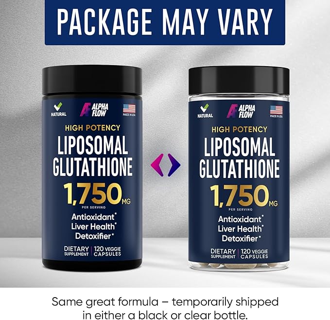 Liposomal Glutathione Supplement 1000MG + 750MG- Glutathione Liposomal with VIT C + Phospholipid Antioxidant Complex - Liver Detox and Immune Support Supplement - 120 Caps - Powder&ampLiquid Alternat