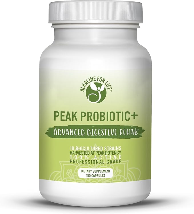 Peak Probiotic+ 7.5 Billion Peak Harvested Probiotics 10 Active Strains for Gut Health Acidophilus Probiotic for Digestive Health probiotics for Women probiotics for Men