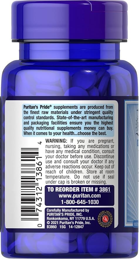 Puritan's Pride Vitamin B-12 2500 mcg Microlozenges 100 Count