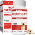 Iron Supplement for Dogs – Supports Blood Health Red Blood Cell Formation &amp Oxygen Supply for Anemia Vitamin C Folate Vitamin B12 Boost Energy and Improve Blood Circulation 120 Tablets