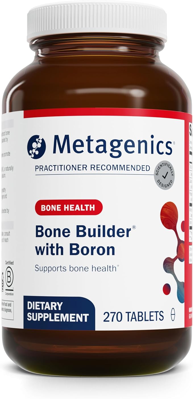 Metagenics Bone Builder with Boron - Mineral Complex with Calcium Phosphorus &amp MCHC - Supports Bone Density Strength &amp Nerve Health - Collagen &amp Trace Minerals - cGMP Certified - 270 Tab