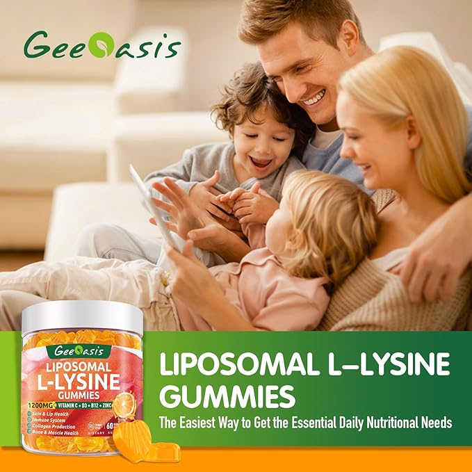 Liposomal L-lysine &amp NAC Gummies Lysine Chewable &amp NAC Supplement for Kids &amp Adults Immune Support