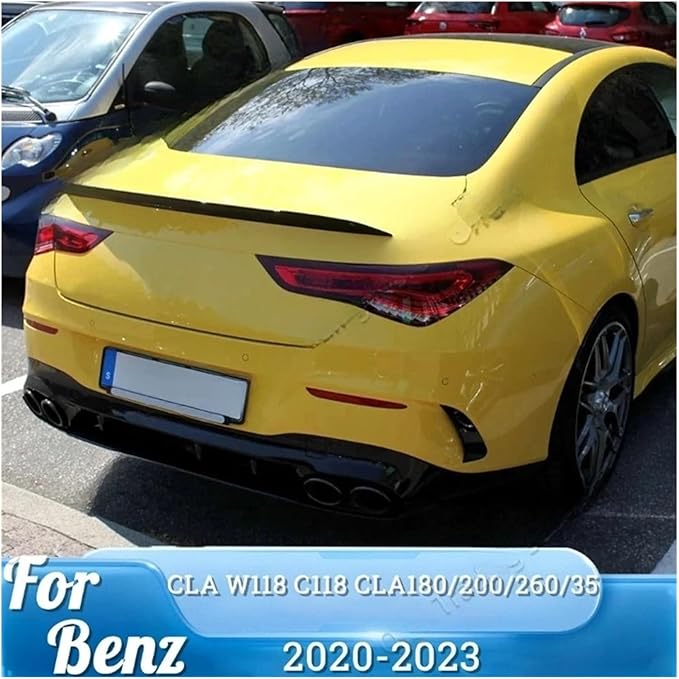 Compatible with Mercedes Benz CLA Class C118 W118 X118 Rear Boot Trunk Spoiler Wing CLA180 200 220 250 CLA35 CLA45 AMG 2020 2021 2022 2023 Glossy Black lianhgq824620iqih33