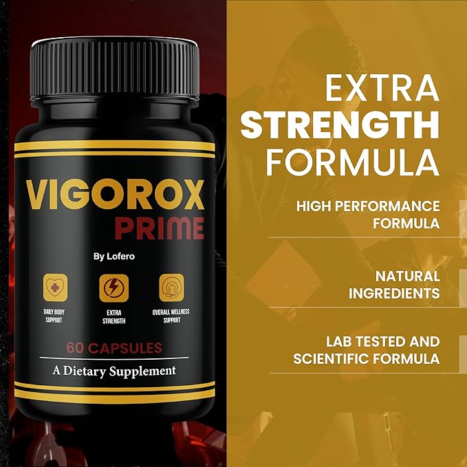 Vigorox Prime Capsules VigoroxPrime Advanced Maximum Strength Performance Pills For Men Premium All-Natural Ingredients Formula for Overall Health &amp Wellness Support Capsulas Pastillas (60 capsu