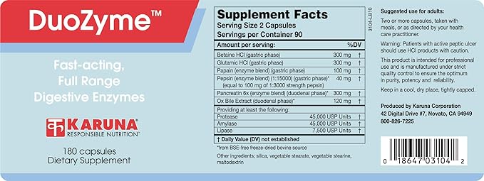 Karuna - DuoZyme 180 caps [Health and Beauty]