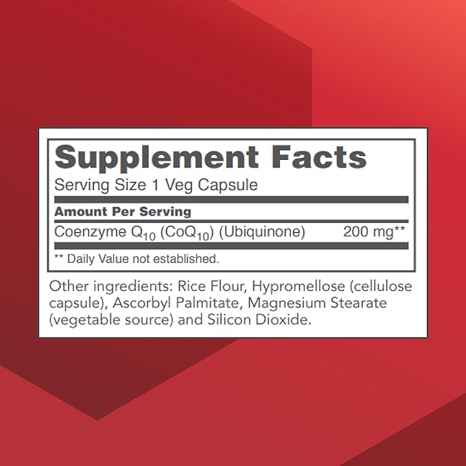 PROTOCOL FOR LIFE BALANCE CoQ10 200 mg - for Heart Health* - Heart Supplements for Men &amp Women* - Vegan &amp Non-GMO - 30 Veg Capsules