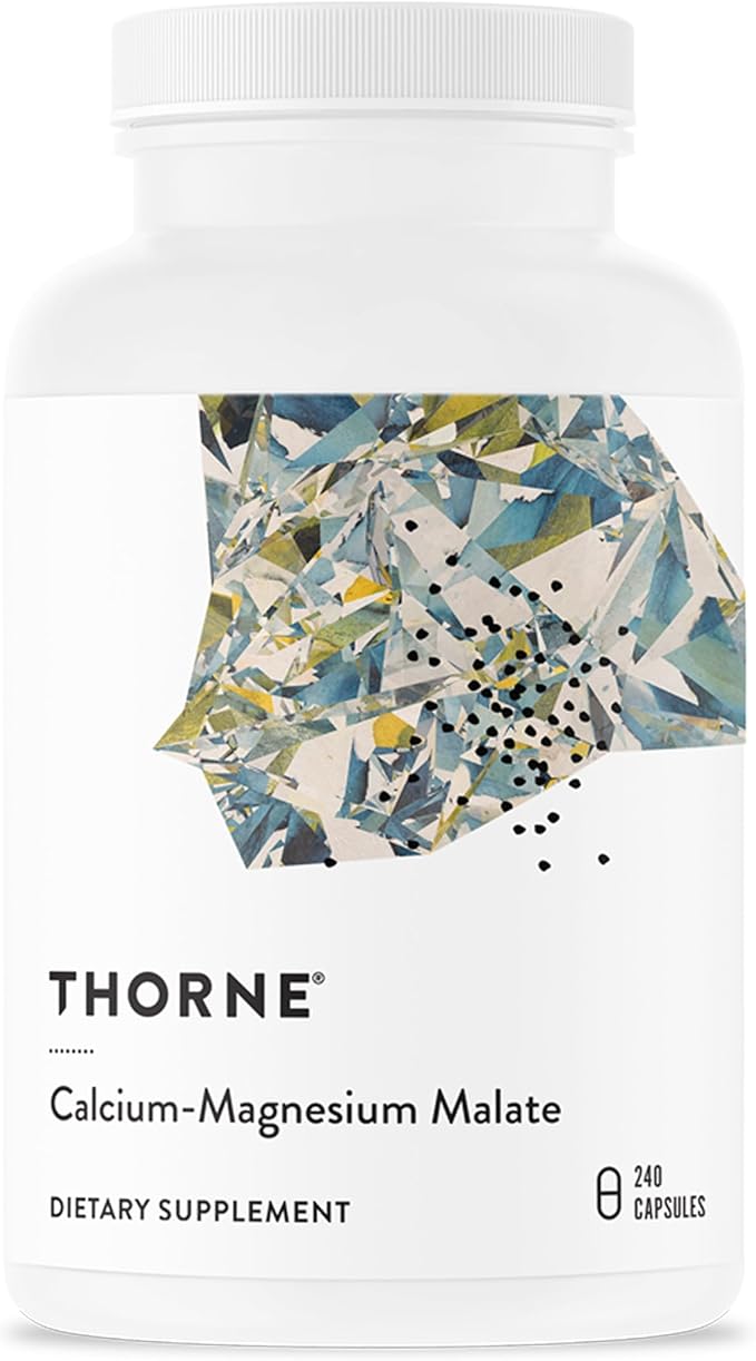 THORNE - Calcium-Magnesium Malate - Optimally Absorbed Magnesium &amp Calcium Mineral Supplement - Supports Bone Muscle Lung &amp Heart Health* - Third-Party Certified - Dairy &amp Gluten-Free -