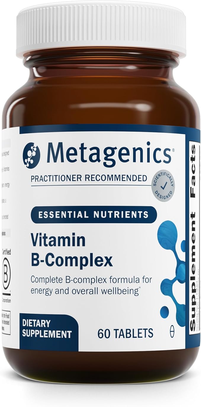 Metagenics Vitamin B-Complex - Active B6 &amp B12 Vitamins with Folate - Supports Energy Metabolism Stress Response Homocysteine Balance &amp Nervous System Health - Vegetarian &amp Gluten-Free -