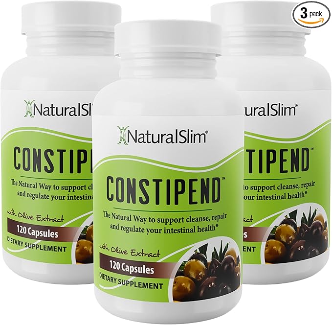 Naturalslim Magnesium Oxide - Constipend for Constipation Relief Colon Cleanser &amp Stool Softeners for Women &amp Men with Magnesium Citrate Aspartate &amp Olive Extract - 120 Vegetable Capsul