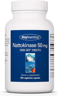 Allergy Research Group ARG Nattokinase 50 mg - Supplement to Support Healthy Circulation - Delivers 50 mg Nattokinase NSK-SD from Fermented Soybeans per Serving - 150 Servings - 300 Capsules