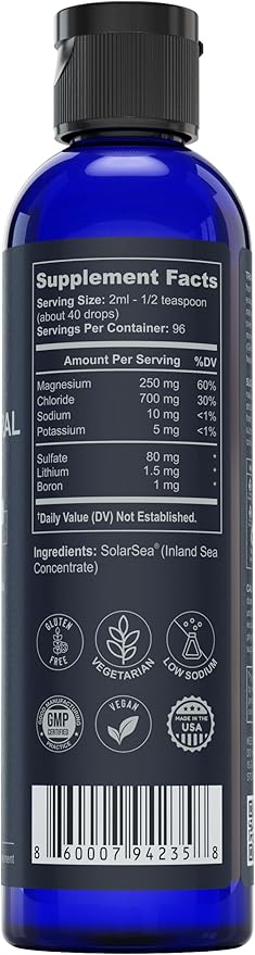Trace Mineral Complex – 8 oz (96 Servings) – 72+ Ionic Minerals Concentrate/Magnesium Chloride Boron Potassium/Supports Hydration &amp Electrolyte Balance