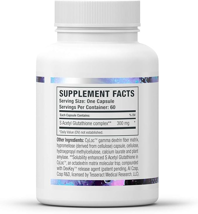 Tesseract Medical Research SafeCell S-Acetyl Glutathione Supplement for Neuro Health Support &amp AnaQuell QR Stress Relief &amp Mood Support Supplement