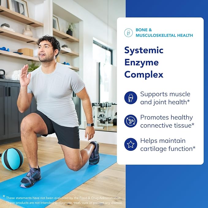 Pure Encapsulations Systemic Enzyme Complex - Supports Muscle Recovery &amp Joint Health - for Immune Health* - Gluten Free &amp Non-GMO - 180 Capsules