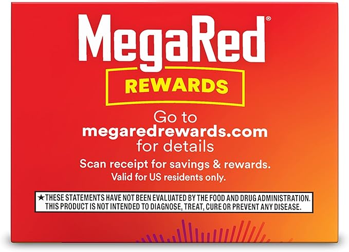 MegaRed Advanced 6X Absorption Softgels - Omega-3 Fish Oil Supplement 800mg (80 Count in A Box) EPA DHA Fish Oil Supports Heart Brain Joints &amp Eyes