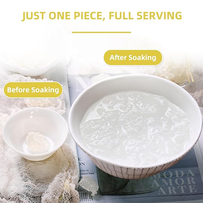 Wanhua Hall Snow Swallow 300g/10.6oz - Natural Wild Tragacanth Gum Plant-Based Dessert Ingredient Good With Peach Gum 雪燕