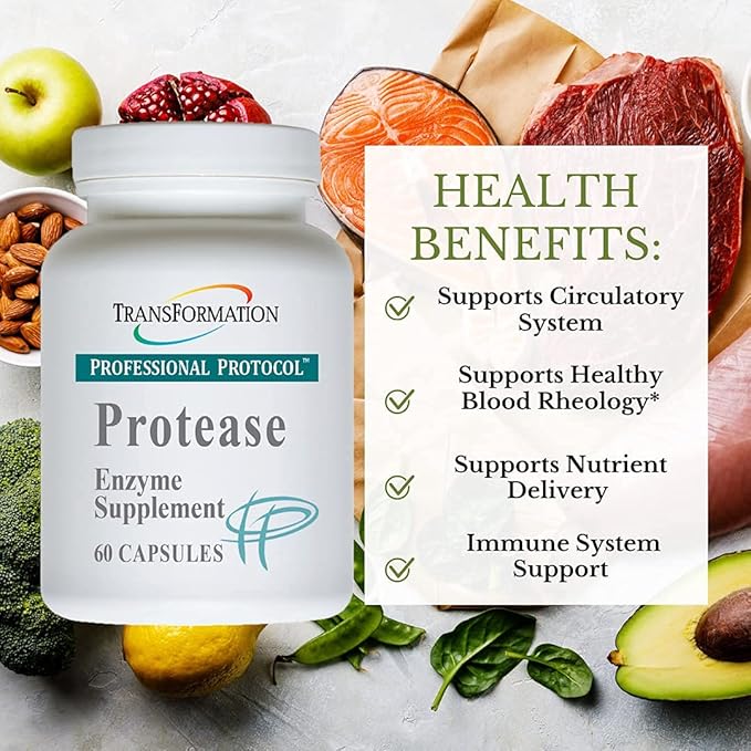 TRANSFORMATION THE GENESIS OF GOOD HEALTH Enzymes Protease Digestive Supplement Advanced Formula Supports Healthy Digestion Immunity Nutrient Absorption Improve Tolerance On an Empty Stomach